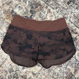 lululemon athletica Women's Brown Camo Athletic Shorts